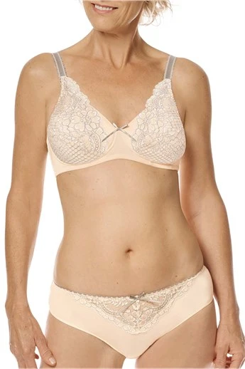  Amoena Alina Non-Wired Padded Pocketed Mastectomy Bra 36 A  Beige : Clothing, Shoes & Jewelry
