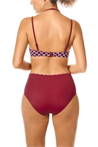 Apulia Sarong Swimsuit - red  Pocketed Mastectomy Swimwear