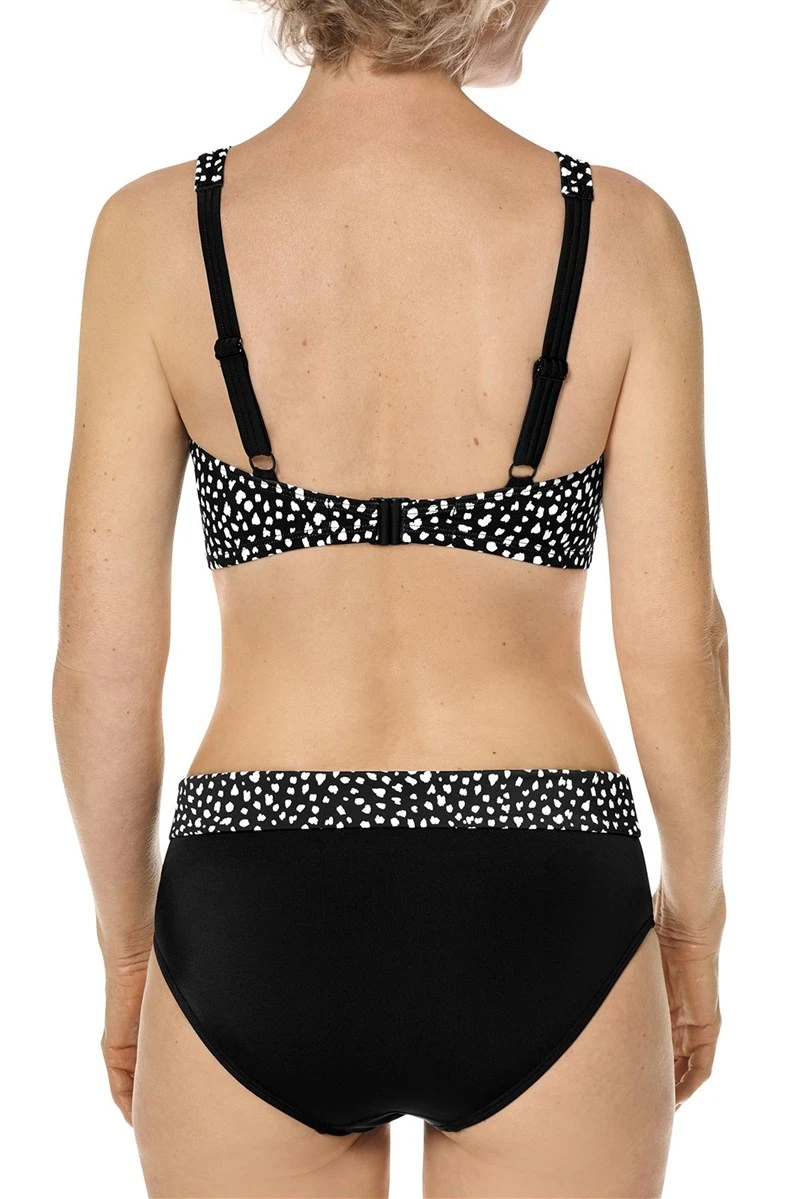 Amoena 71659 Manila High Neck Soft Cup Bikini Top Black/White