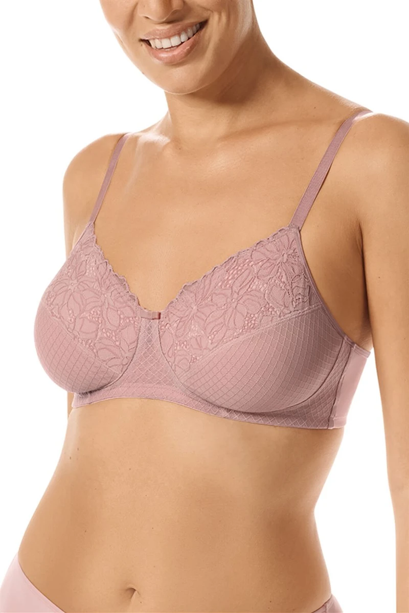 Amoena Women's Uptown Stripes Wire-Free Pocketed Mastectomy Bra, Urban  Grey/Rose, 42B at  Women's Clothing store