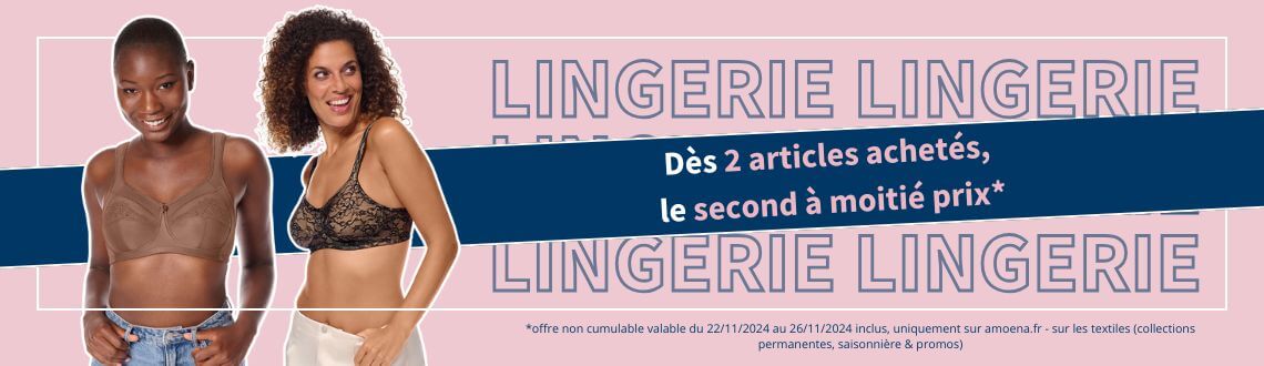 Coffret lingerie : votre deuxième article à moitié prix ! 