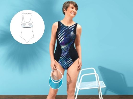 V Shape Swimwear  Amoena Pocketed Mastectomy Swimwear - Amoena