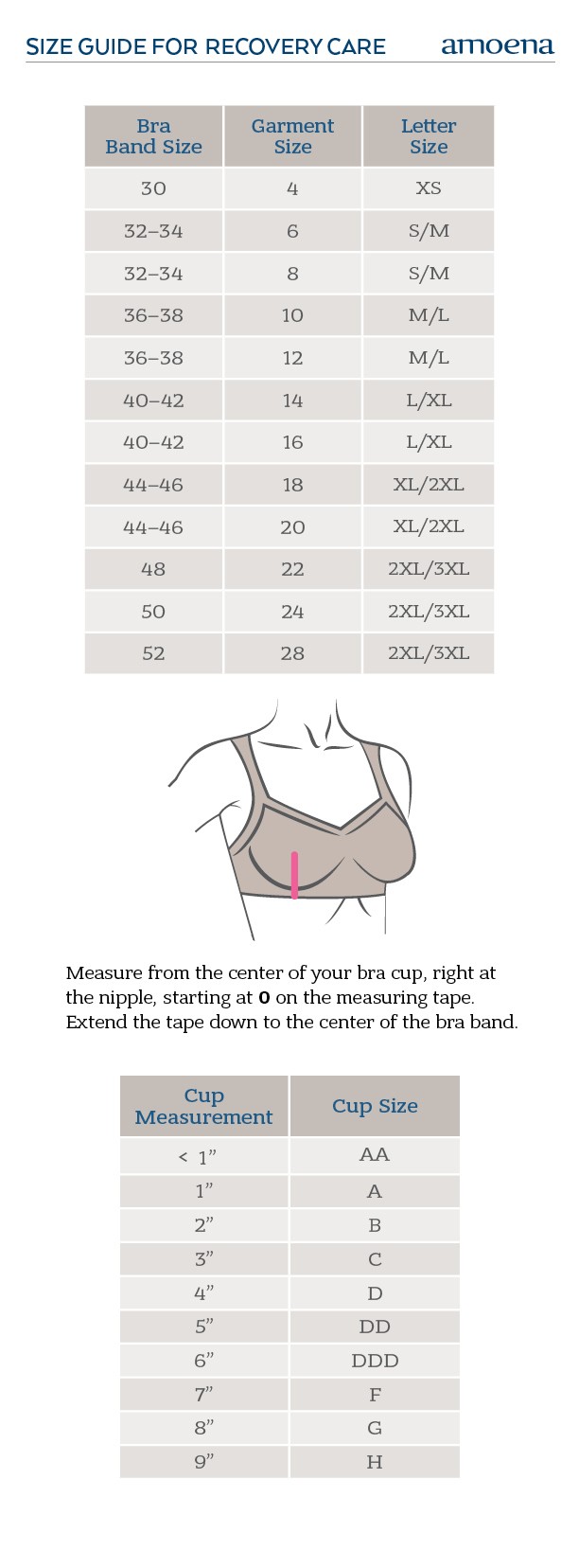 CURASUPPORT - Hannah post-surgical bra kit Hook & Eye Front Closure