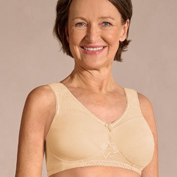 Lymph Flow Front Closure Soft Mastectomy Bra - white, CuraLymph Recovery  wear, Amoena Canada