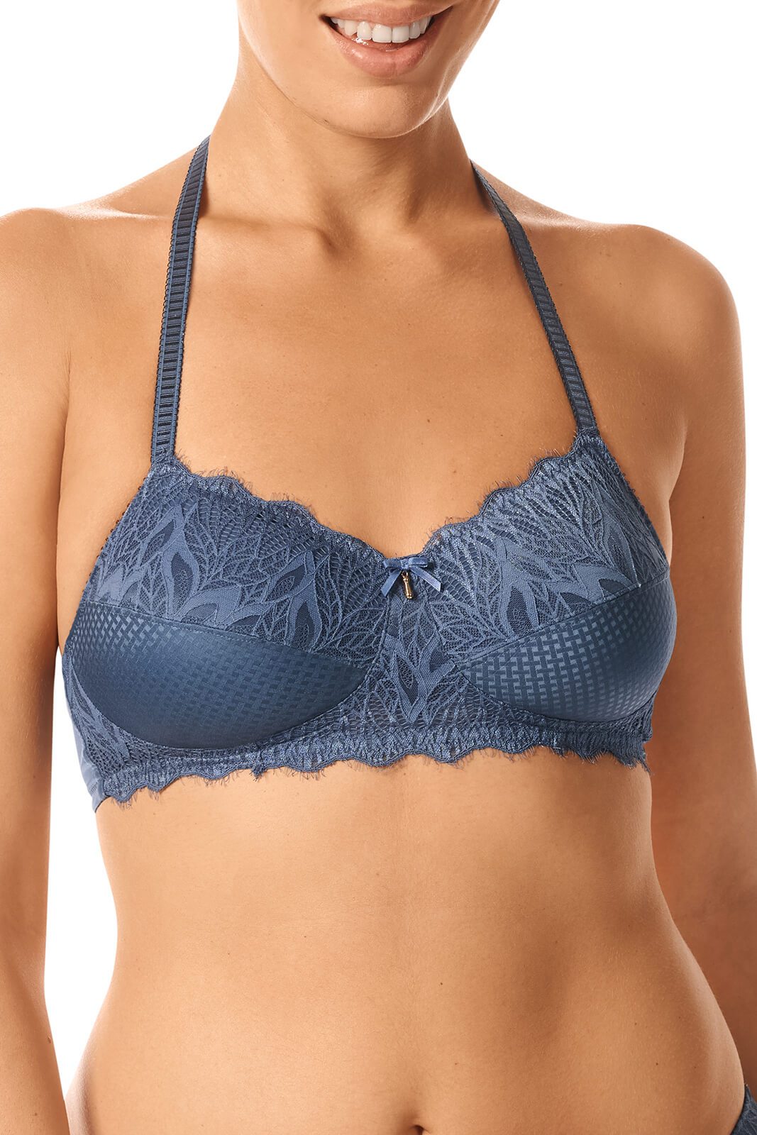 42C Naturana Sidesmoother Bra Women's Non-Wired Padded Soft Cup Bra, Blue -  Helia Beer Co
