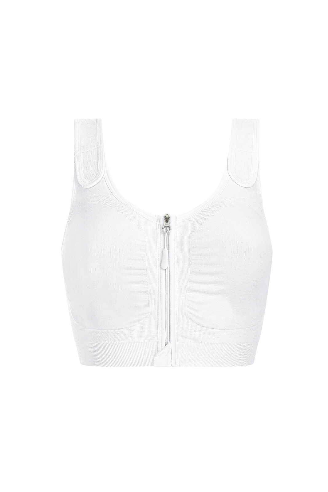 Yhsqv-women Post Surgery Front Fastening Sports Bra With Wide Back  Support-white