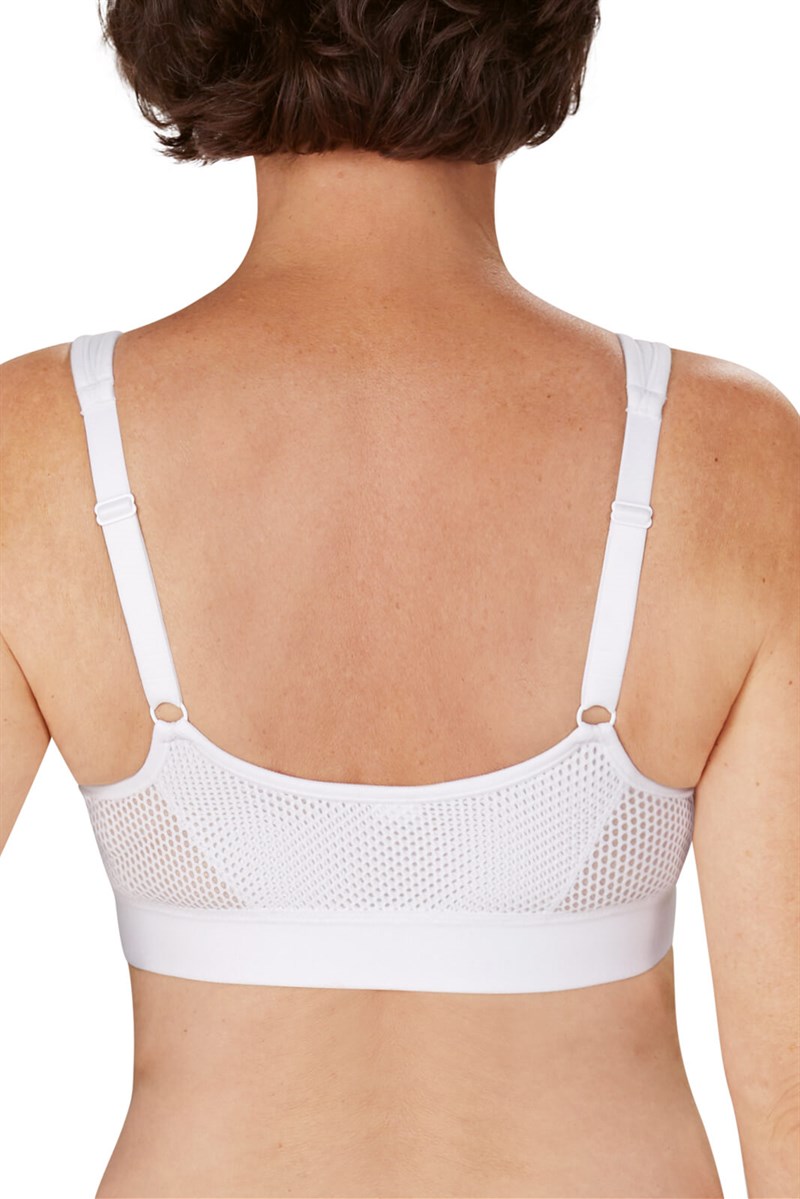 Front fastening non-wired mastectomy bra