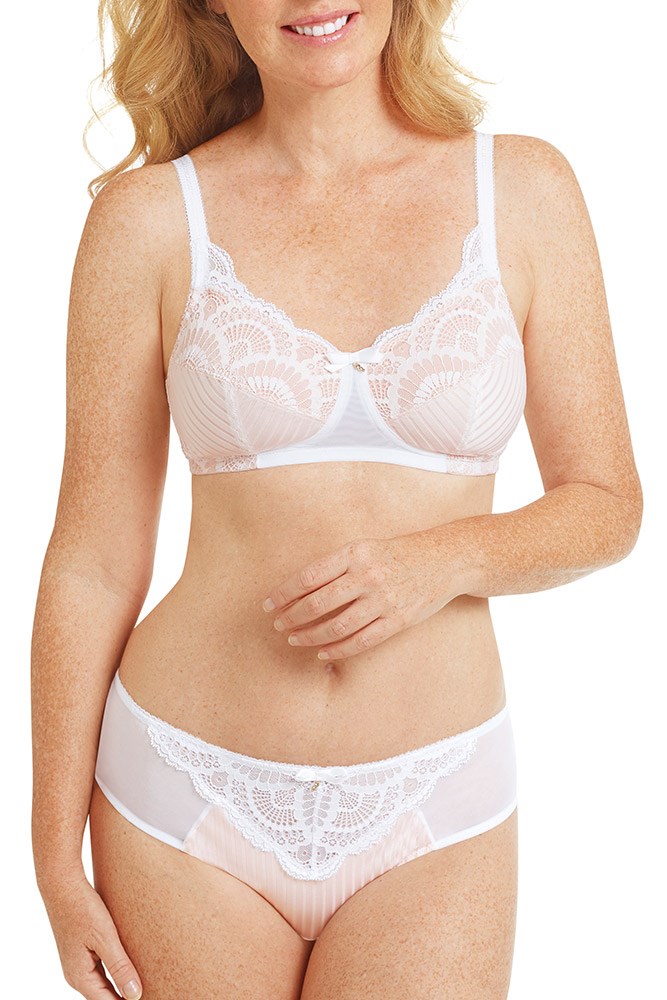 Amoena Karolina Brief 44508 White/Light Nude – Breast Care Victoria