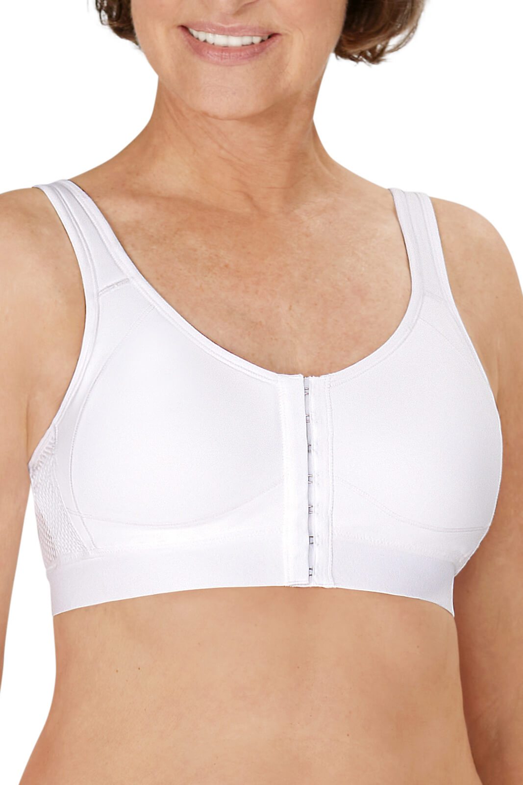 Ester Front Fastening Non-wired Mastectomy Bra - white, Post Surgery  Garments, Amoena Australia