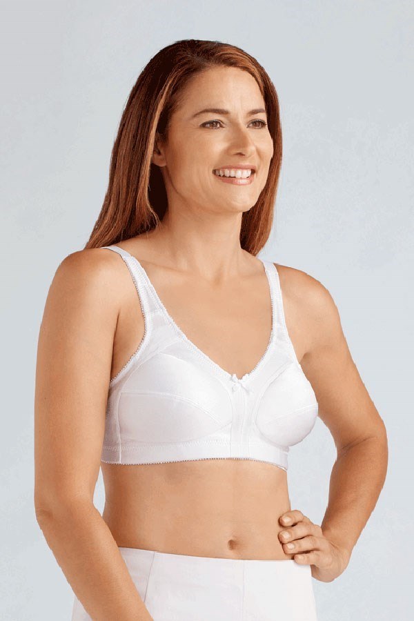 freestylehome Cotton Made Silicone Breast Bra For Comfortable And Charming  Look Mastectomy Bra White 38/85D 