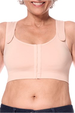 Sina Seamless Post-Surgical Bra - hook and eye front closure compression bra with medium pressure level - 45006