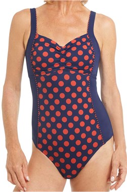 Timeless Chic Sarong Swimsuit - teal, Pocketed Mastectomy Swimwear, Amoena Canada