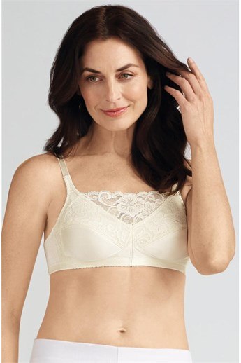 Isabel Non-wired Camisole Bra - camisole bra with stretchy lace insert - 6661