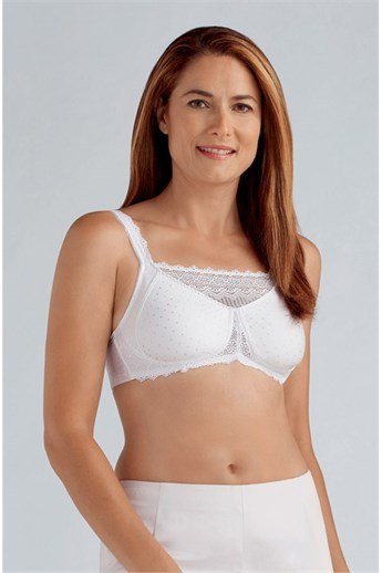Buy Off white Aurelie Non-wired Padded Mastectomy Bra Online, Amoena UK