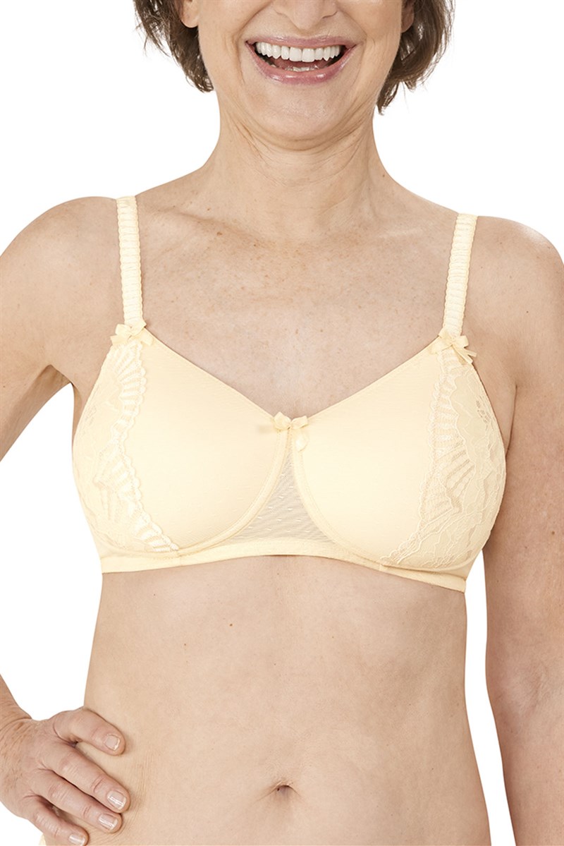 Mariella Padded Wire-Free Mastectomy Bra - yellow