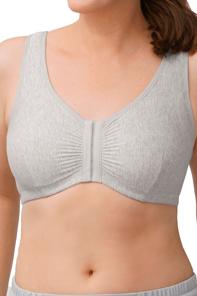 Front Close Mastectomy Bra with Modern Lace (Sister) 1105263-S -  1113970-F:Pantone Tap Shoe:40C