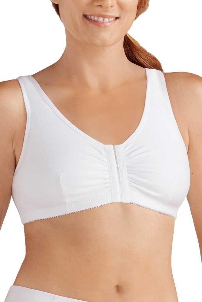 Frances Non-wired Front Closure Mastectomy Bra - white, Post Surgery  Garments, Amoena Australia