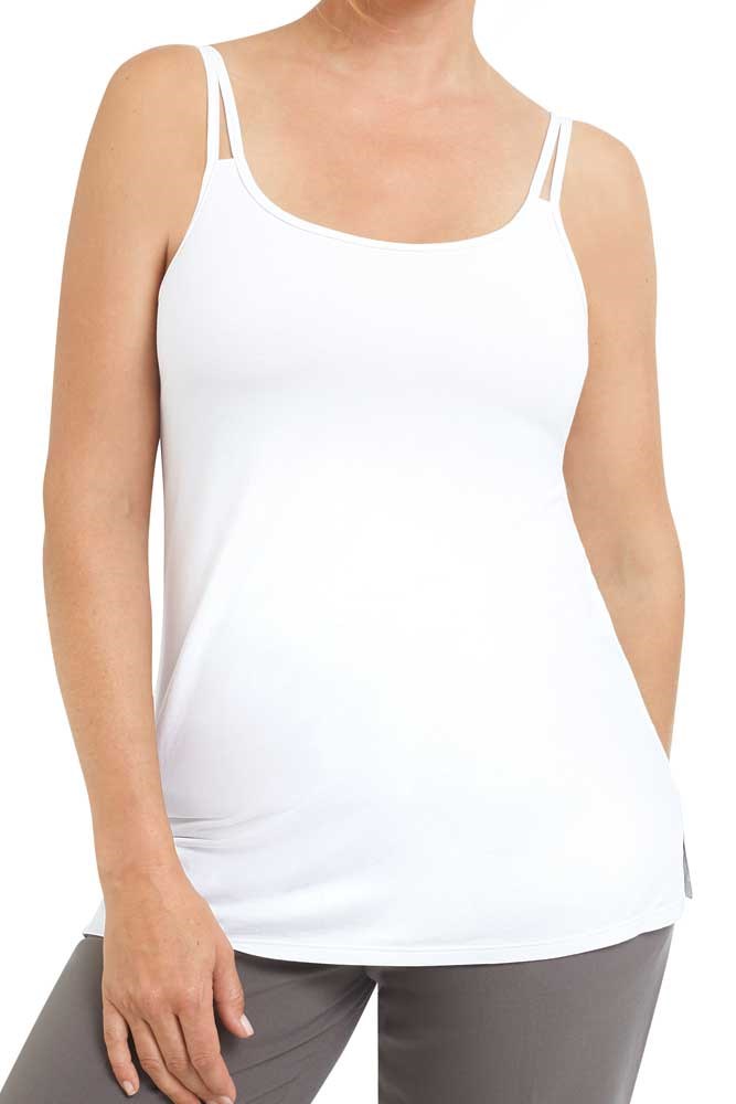 Amoena® Valletta Tall Camisole  Camisole top, Black camisole, Camisole  white