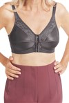 Nancy Wire-Free Front Closure Mastectomy Mastectomy Bra - grey